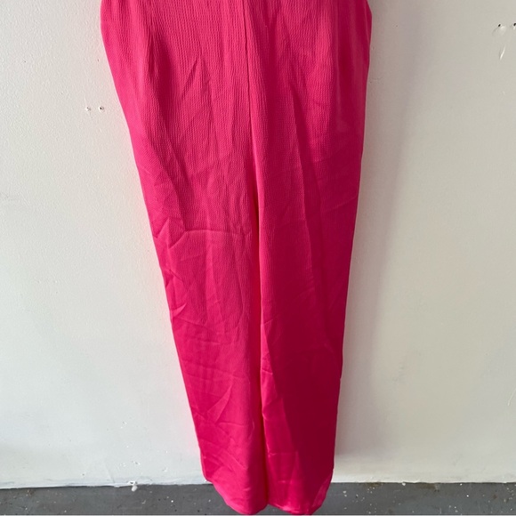 New! Nookie Utopia Pink Halter Tie Back Wide Leg Jumpsuit 7709 - Picture 5 of 13